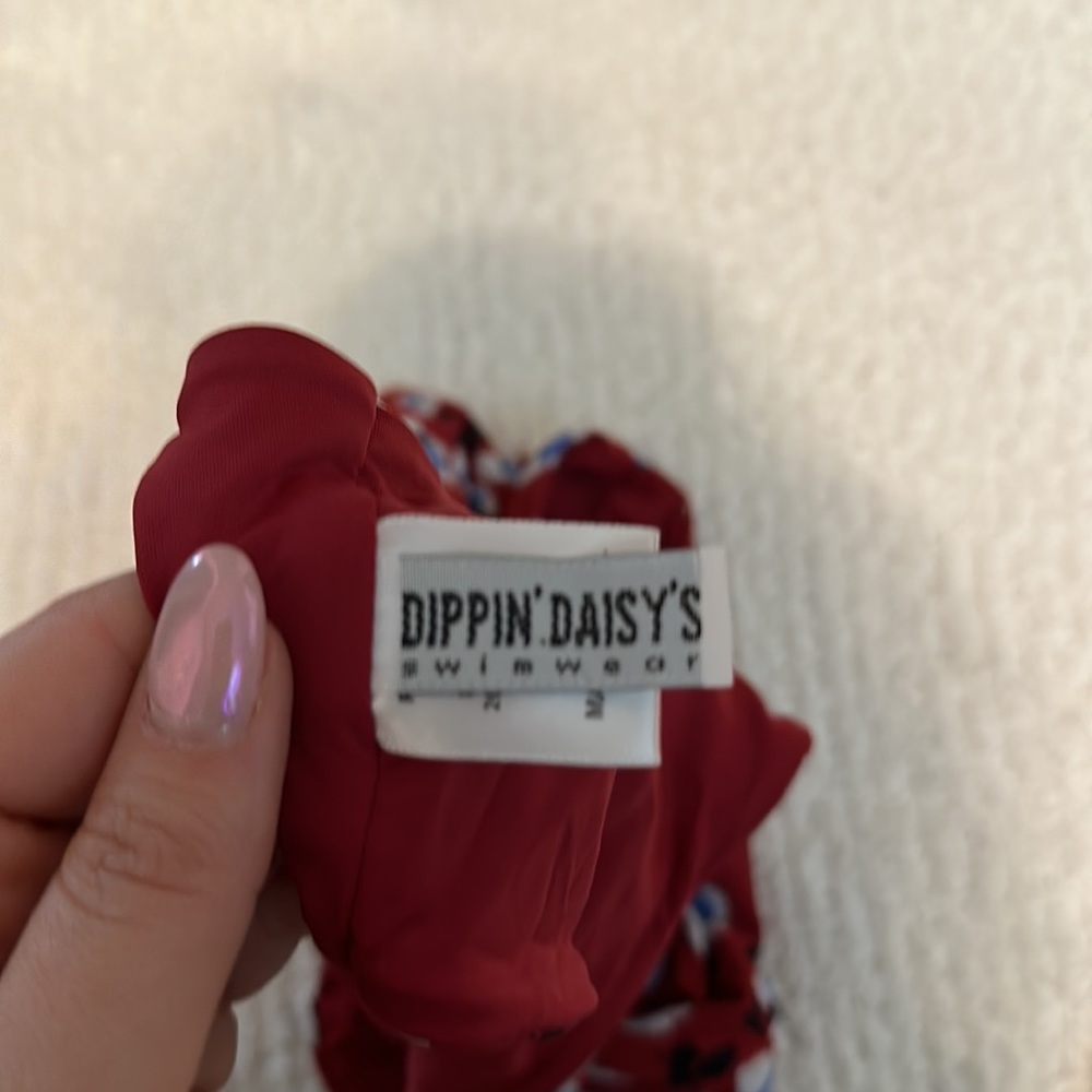 Dippin' Daisy's Red Floral Tie-Front Bikini Top - Picture 3 of 4